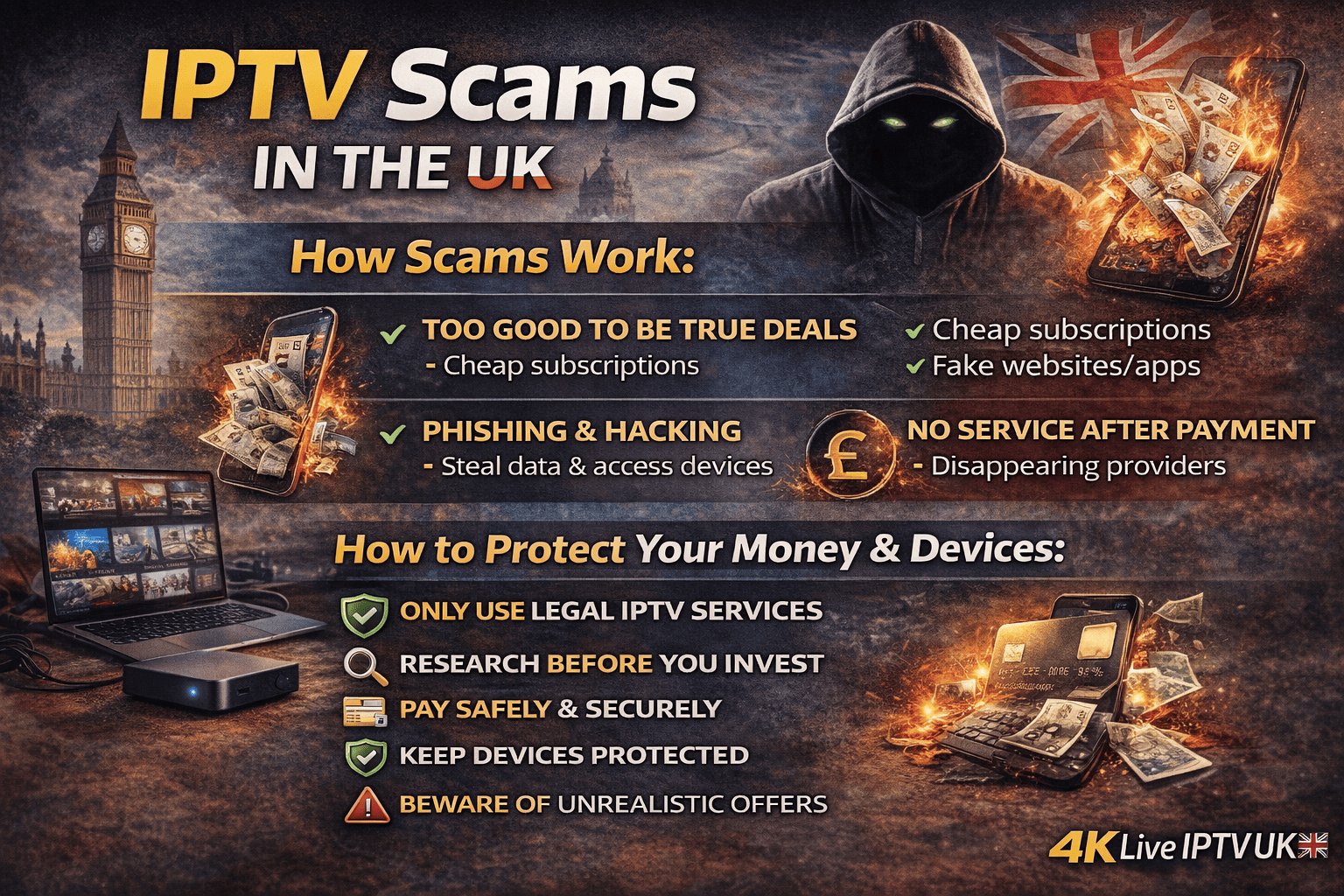 IPTV Scams in the UK: How to Spot Fake Providers and Avoid Losing Money (2025) – IPTV scams UK